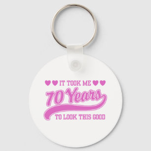 70th Birthday Key Ring