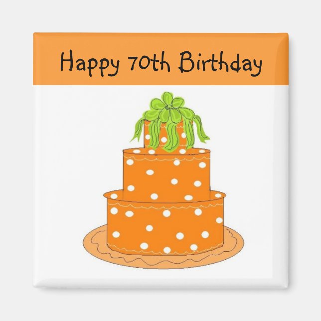 70th Birthday Magnet (Front)