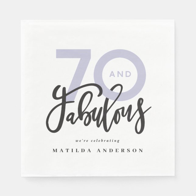 70th birthday making 70 look good modern napkin (Front)