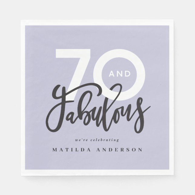70th birthday making 70 look good modern napkin (Front)