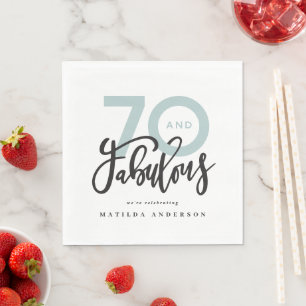 70th birthday making 70 look good modern napkin
