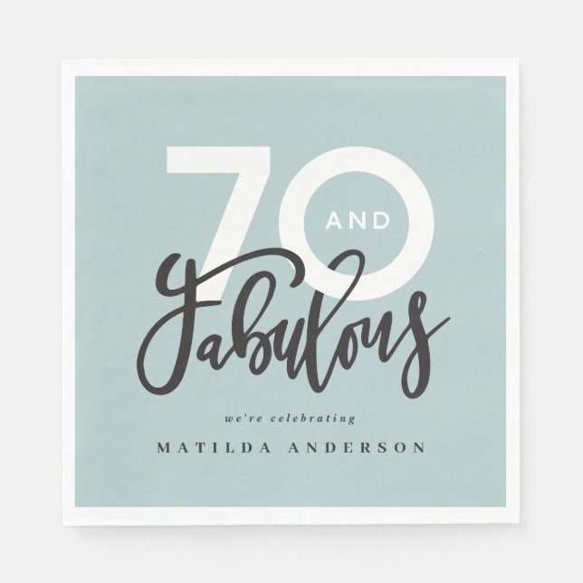 70th birthday making 70 look good modern napkin (Front)