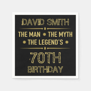 70th Birthday Man Myth Legend Napkin