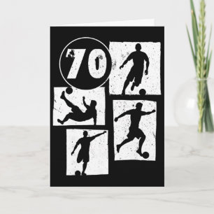 70th Birthday Man Woman Soccer Player Football 70 Card