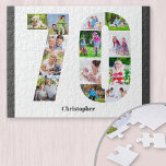 70th Birthday Number 70 Photo Collage 13 Photo<br><div class="desc">Create your own photo puzzle for a unique 70th birthday gift. Holding 13 custom photos, the photo puzzle can be further personalized with a name. The number 70 photo collage has a variety of landscape, square and portrait photos, giving you lots of flexibility in placing your favorite photographs. Photo puzzles...</div>