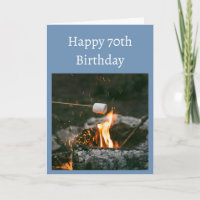 70th Birthday Party Camping Campfire Old Timer