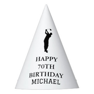 70th Birthday Party Celebration Elegant Golfer Hat