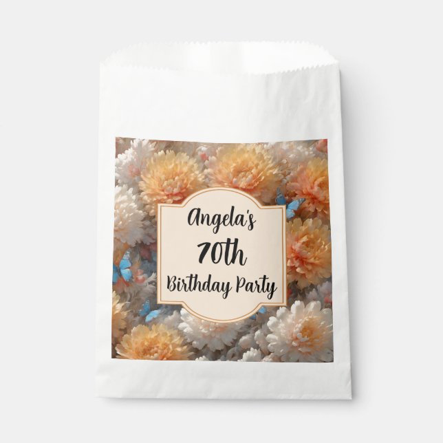 70th Birthday Party Favour Bags (Front)