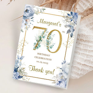 70th Birthday Party Folded Thank You Cards