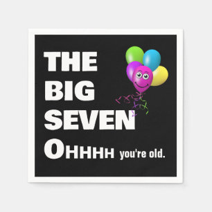 70th Birthday Party Getting Old Humour  Napkin