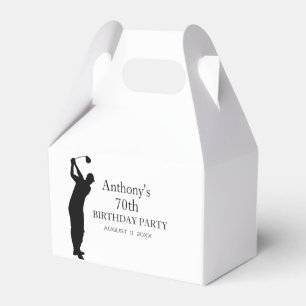 70th Birthday Party Golfer Elegant Par Seventieth  Favour Box