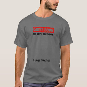 70Th Birthday Party Guest Book Gift 1950 Years Cel T-Shirt
