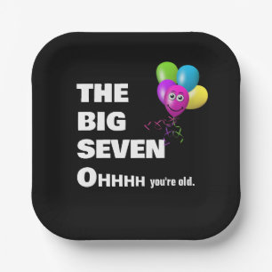 70th Birthday Party Humour Paper Plate