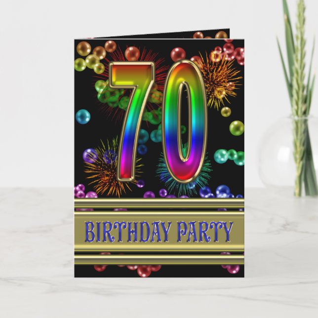 70th Birthday party Invitation (Front)