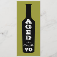 70th Birthday Party Invitation Aged to Perfection