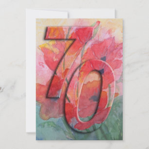 70th Birthday Party Invitation - Freesias