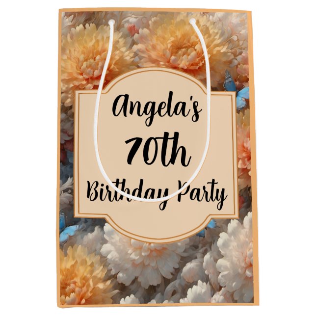 70th Birthday Party Medium Gift Bag (Front)