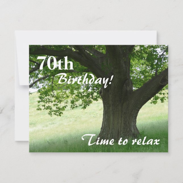 70th Birthday Party-Relax/with Quote Invitation (Front)