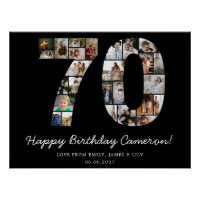 70th Birthday Photo Collage | 70th Birthday Gift