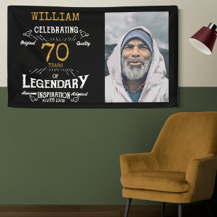 70th Birthday Photo Template Legendary Banner