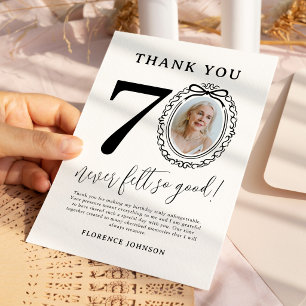 70th Birthday Photo Thank You Card