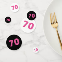 70th Birthday PINK Typography