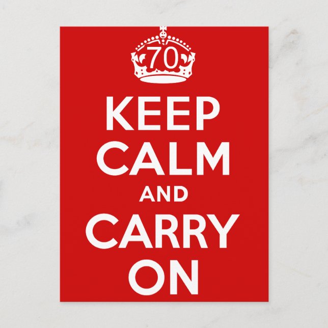 70th Birthday Postcard (Front)