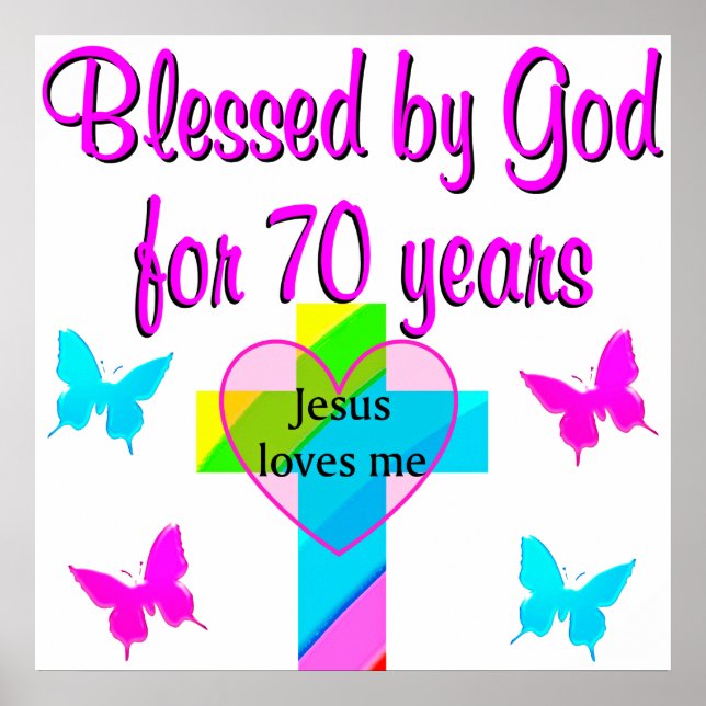 70TH BIRTHDAY PRAYER POSTER (Front)