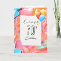 70th Birthday Psychedelic 3D Abstract