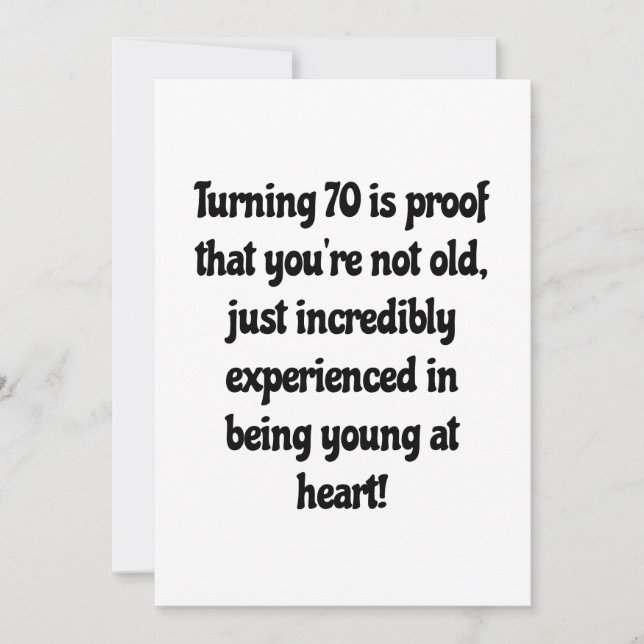 70th birthday quotes invitation (Front)