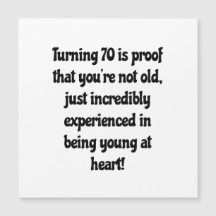 70th birthday quotes magnetic invitation