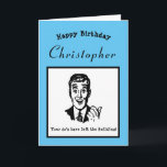 70th Birthday Retro Cartoon Funny Personalised Card<br><div class="desc">Say happy birthday and have some fun with this vintage retro style birthday card. Easily customised using the template provided.</div>