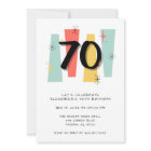 70th Birthday Retro Midcentury Modern Colourful