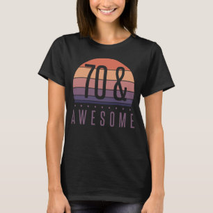 70th Birthday Retro Sunset T-Shirt