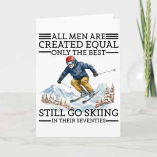 70th Birthday Skier Gifts Man 70 Years Old Skiing Card