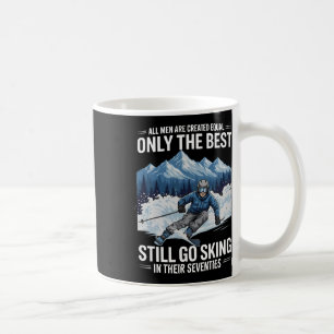 70th Birthday Skier Gifts Man 70 Years Old Skiing Coffee Mug