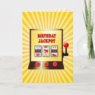 70th birthday slot machine card