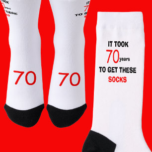 70th Birthday Socks Men Funny
