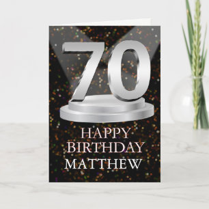 70th Birthday Spotlights Add A Name Card