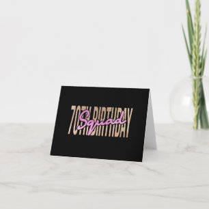70th birthday squad quote sayings card