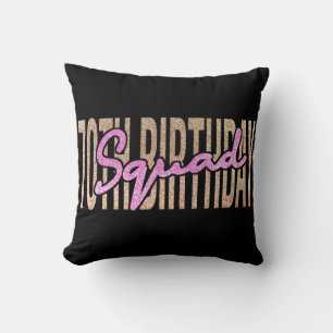 70th birthday squad quote sayings cushion