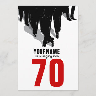 70th Birthday Swingers Rat Pack Party Invitation