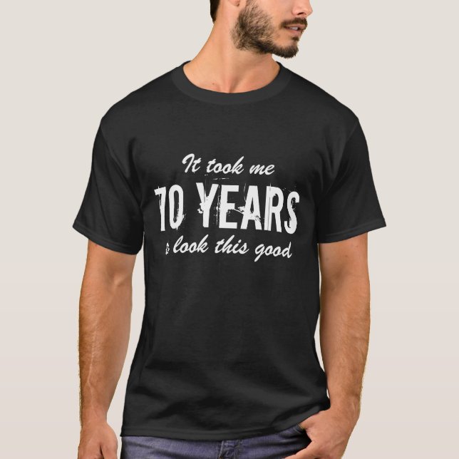 70th Birthday t shirt | Customisable (Front)