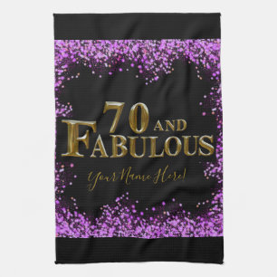 70th Birthday  Tea Towel