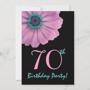 70th Birthday Template - Pink Daisy