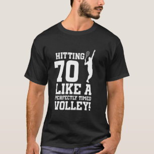 70th Birthday Tennis 70 Years Old Tennis Player Bi T-Shirt
