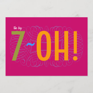 70th Birthday - the Big 7-OH! Invitation