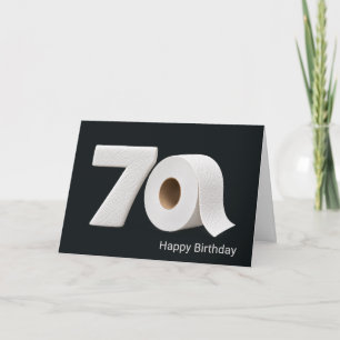 70th Birthday Toilet Paper Roll Card