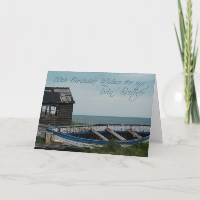 70th Birthday Twin Brother Card (Front)