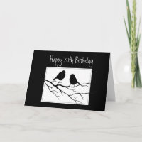 70th Birthday Two Birds in Tree Nature